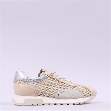 Hispanitas Oregon Bungee Laced Trainer - Beige Combi
